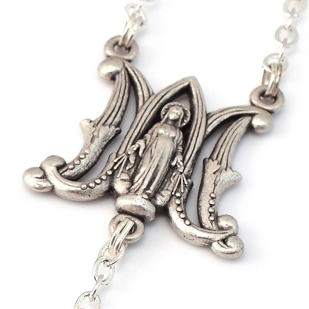 Annunciation Rosary, Wood & Silver - Image 3