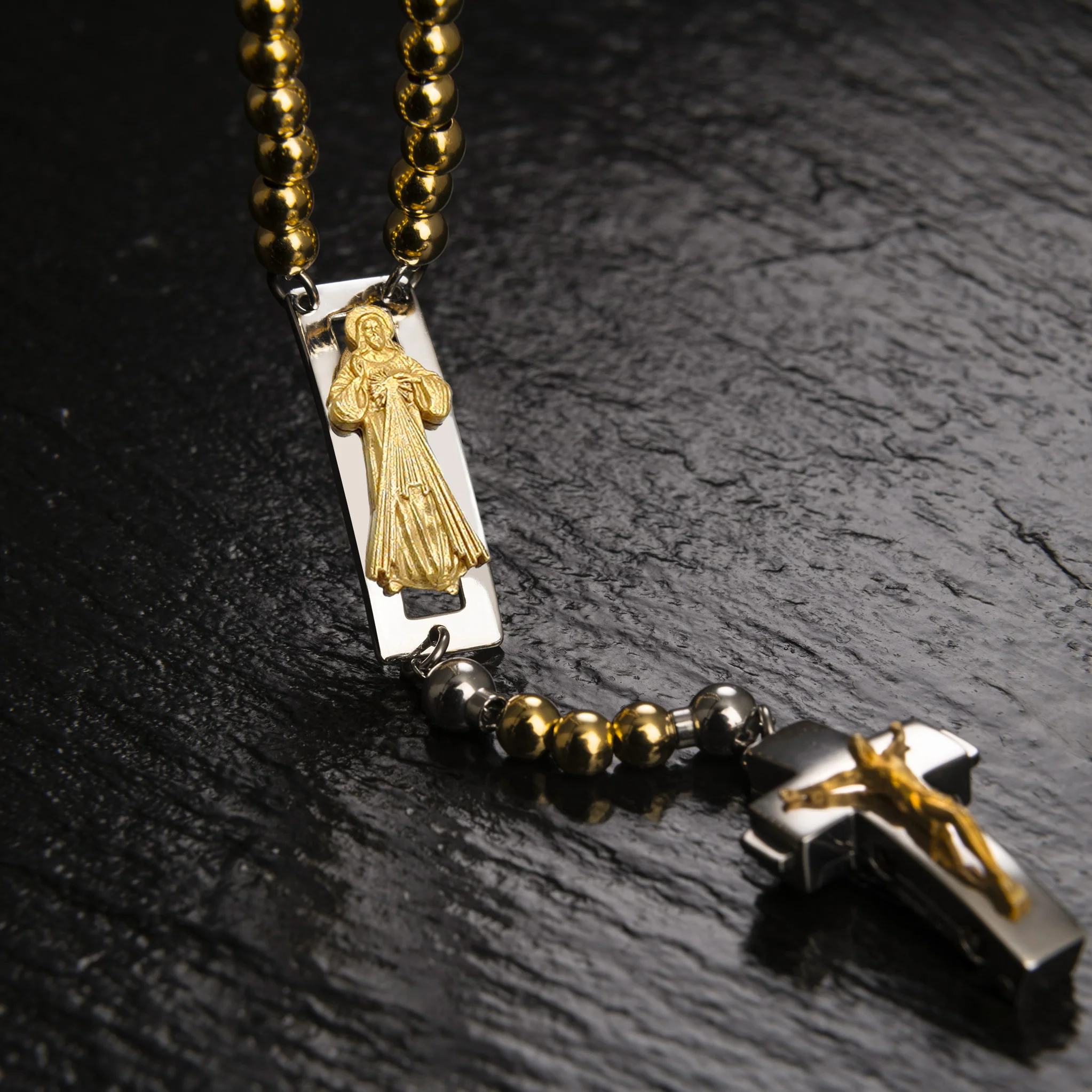 DEVOTIONAL ROSALET® - ROUND GOLD BEADS - Image 50