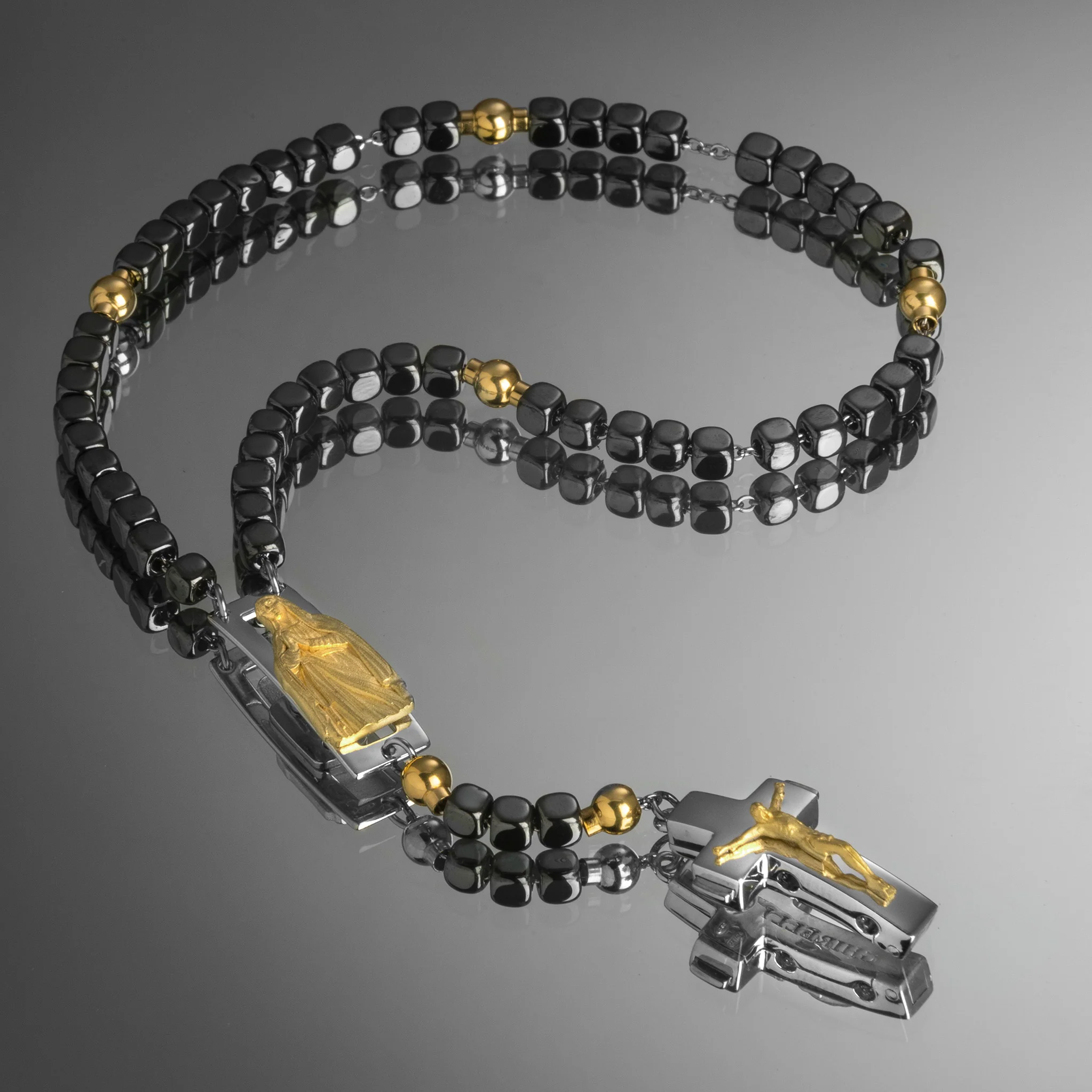 DEVOTIONAL ROSALET® - SQUARE POLISHED HEMATITE BEADS - Image 29