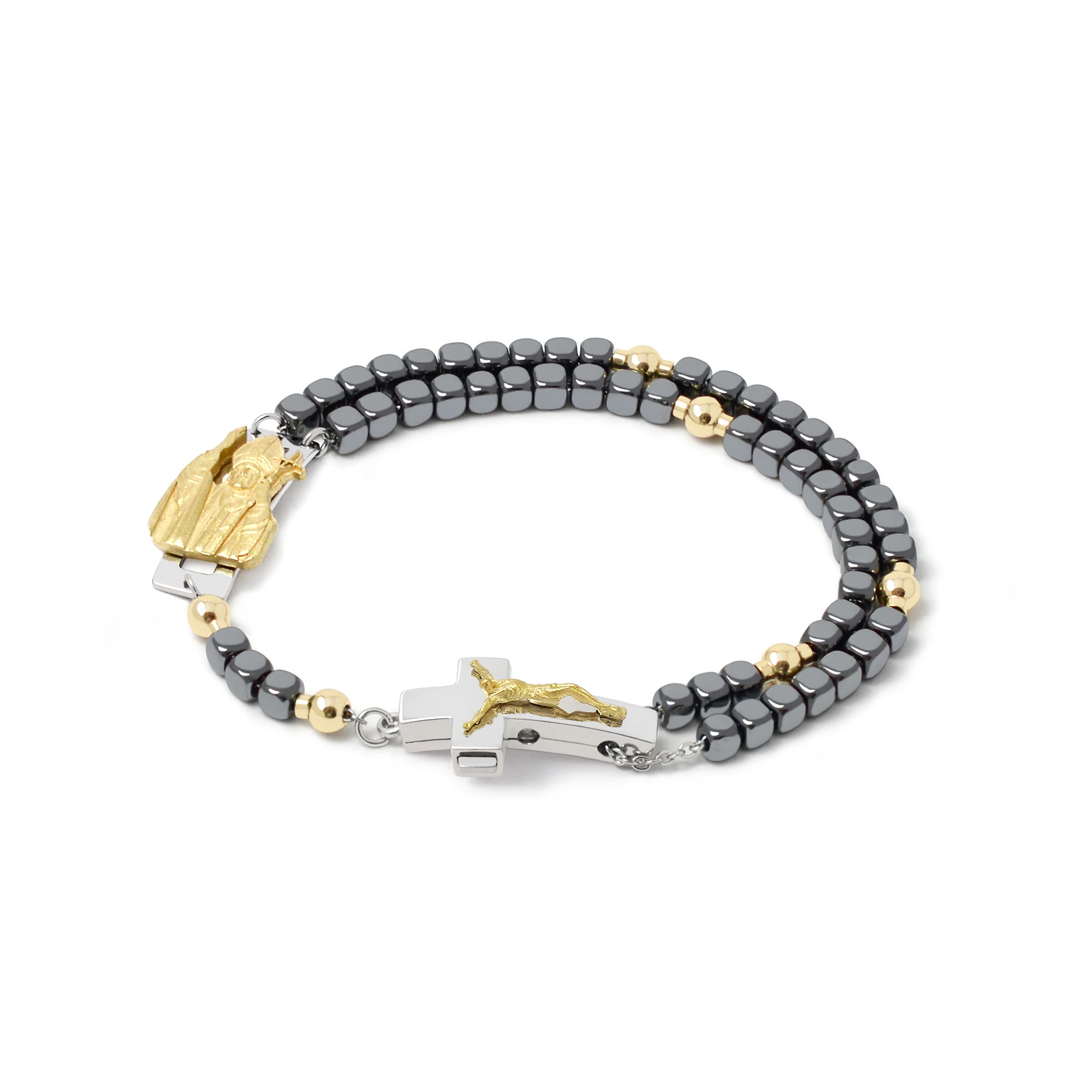 DEVOTIONAL ROSALET® - SQUARE POLISHED HEMATITE BEADS - Image 37