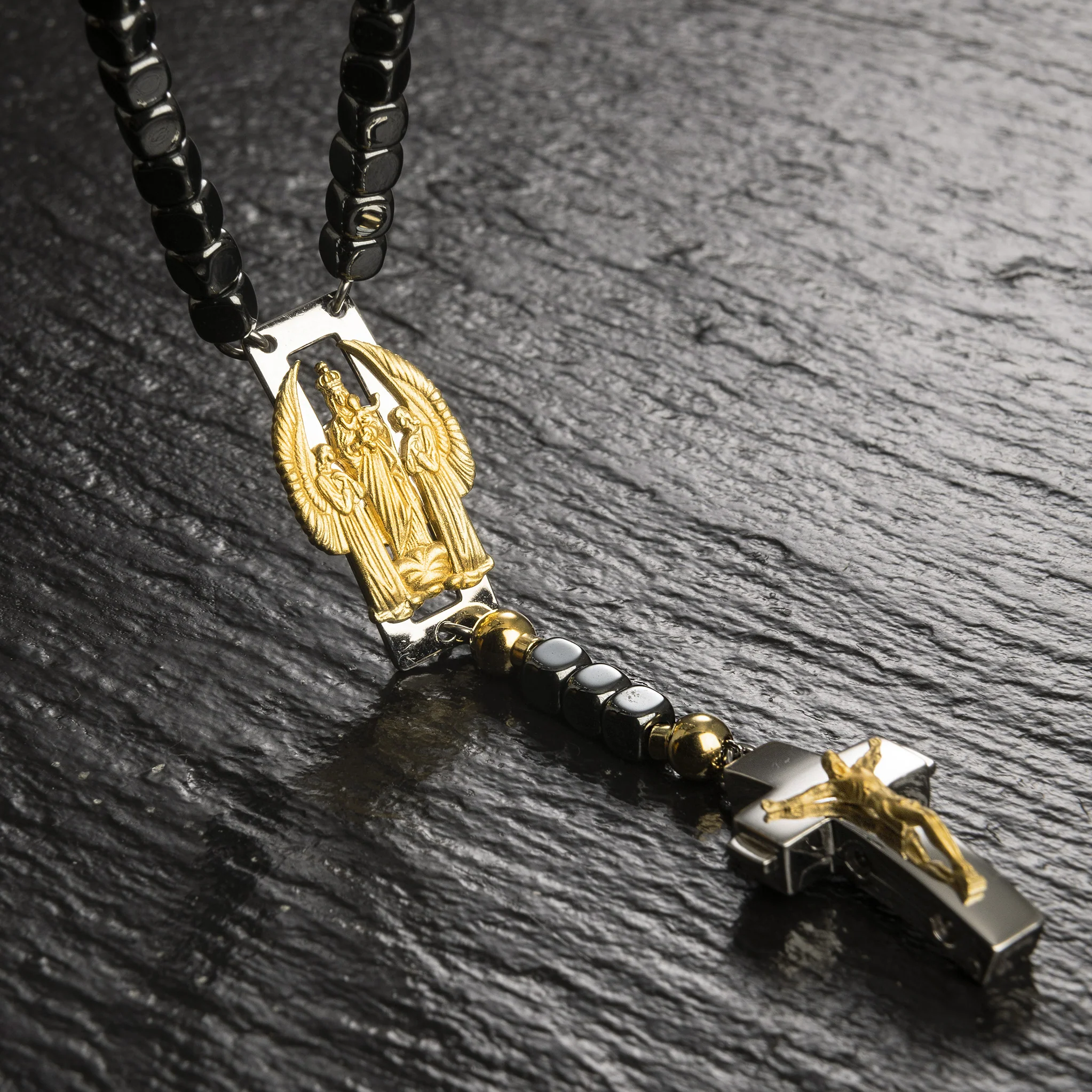 DEVOTIONAL ROSALET® - SQUARE POLISHED HEMATITE BEADS - Image 39