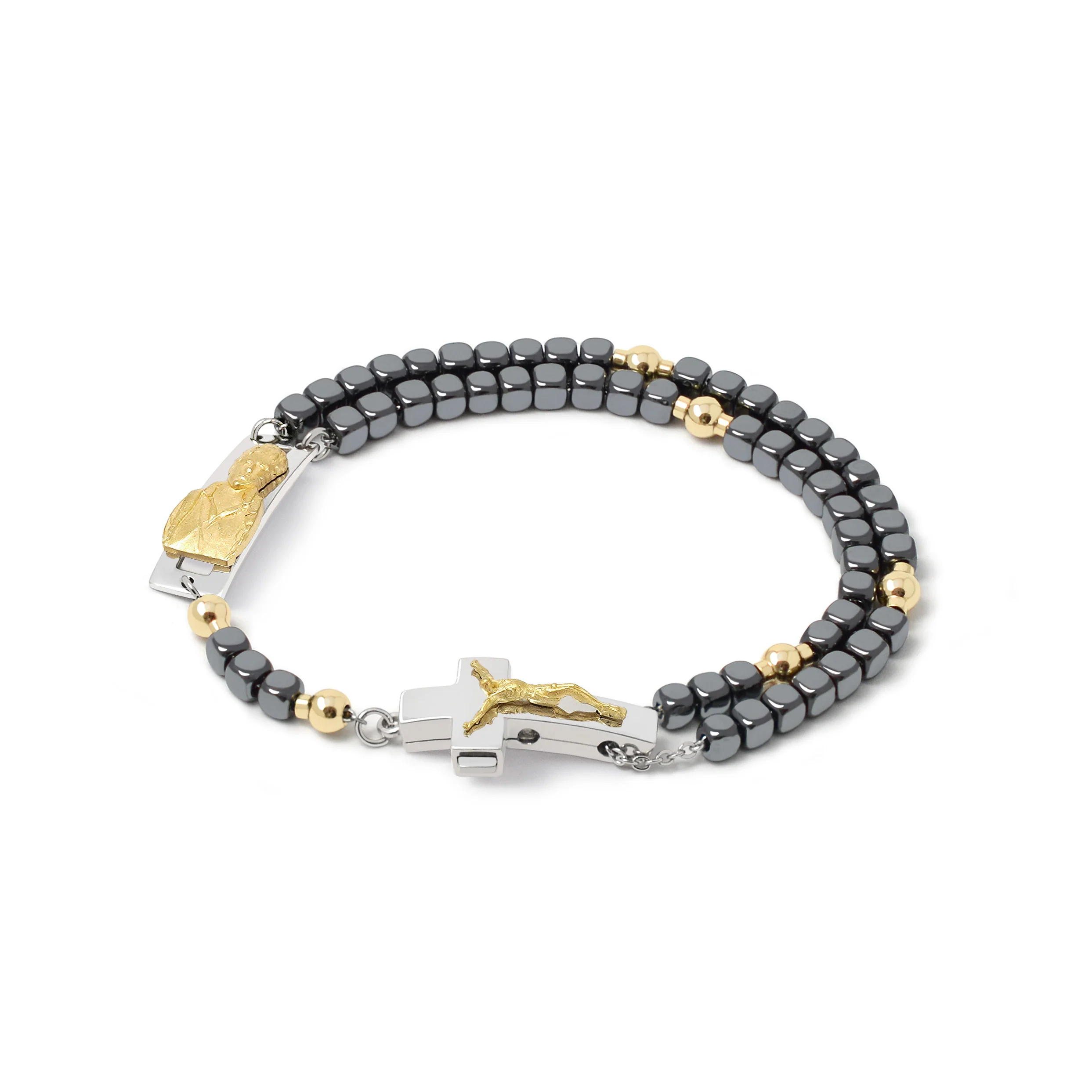 DEVOTIONAL ROSALET® - SQUARE POLISHED HEMATITE BEADS - Image 46