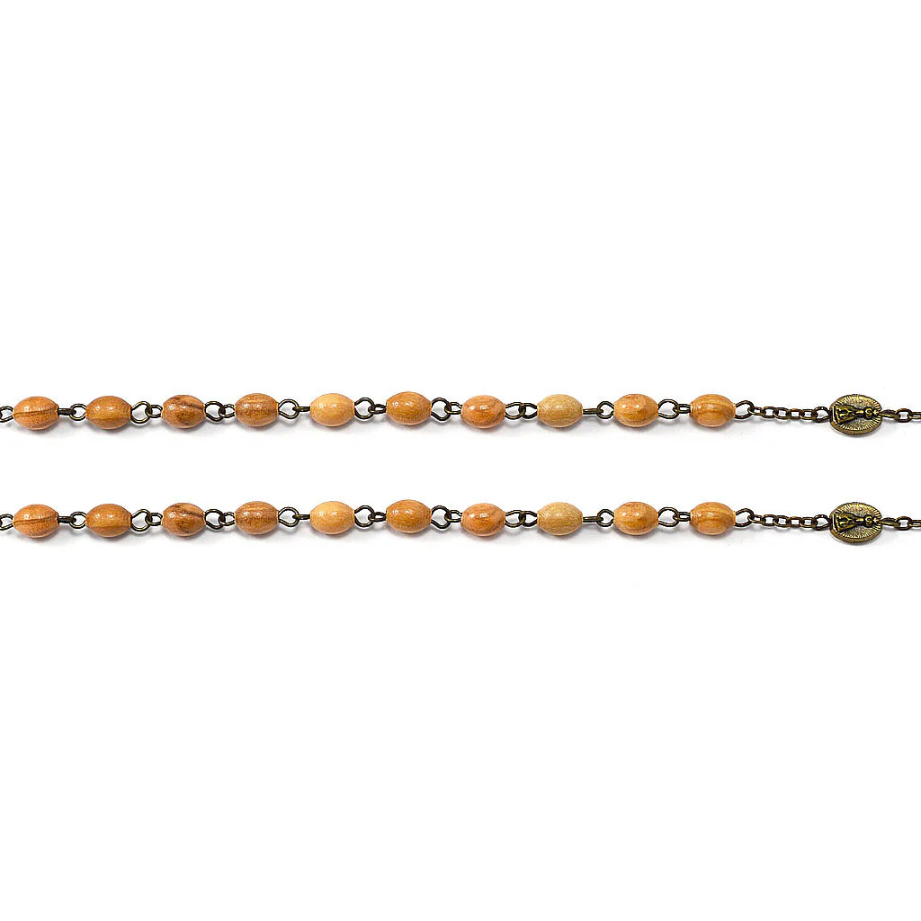 Our Lady of Fatima Rosary with Italian Olivewood Beads - Image 8