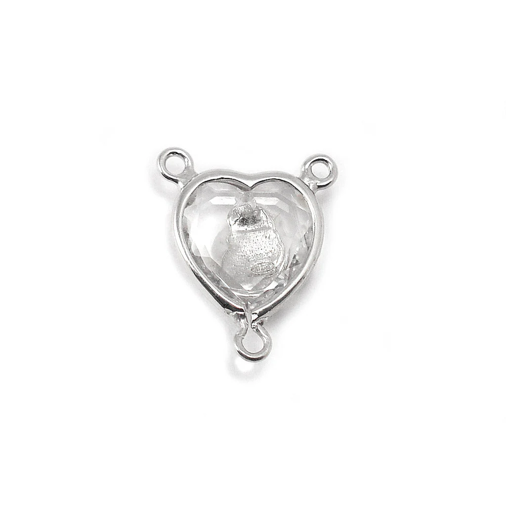 Crystal Heart Rosary with Amethyst & Sterling Silver - Image 5